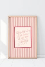 Stevie & Bean Taylor Swift Print - They Say I'm Bad News
