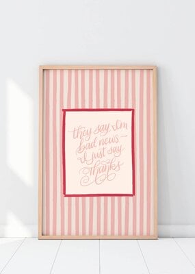 Stevie & Bean Taylor Swift Print - They Say I'm Bad News