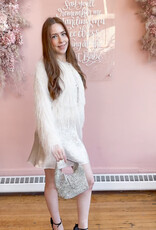 Sadie & Sage Angel Wings Fringe Jacket in Ivory