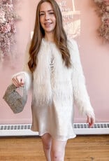 Sadie & Sage Angel Wings Fringe Jacket in Ivory