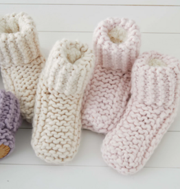 Lemon Cabin Cuff Cutie Bootie in Pink