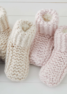 Lemon Cabin Cuff Cutie Bootie in Pink