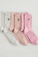 Lemon Women's Non Terry Light Weight Velvet Cozy Crew Sock 3PK