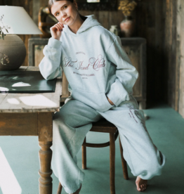 Brunette the Label Brunette the Label - Kind Club Best Friend Jogger In Pebble Grey w/ Burgundy Script