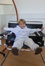 Brunette the Label Kids Kind Club Hoddie in Grey Melange with Burgundy Script