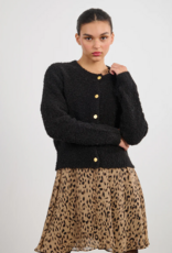 Molly Bracken Raven Textured Cardigan in Black