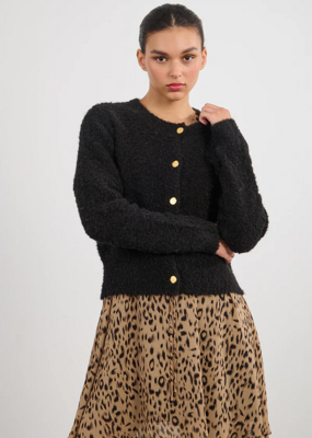 Molly Bracken Raven Textured Cardigan in Black