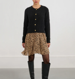 Molly Bracken Raven Textured Cardigan in Black