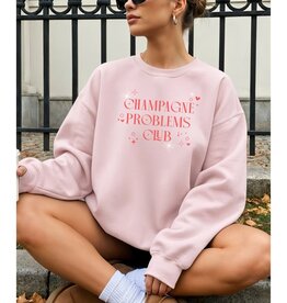 Perfectly Imperfect Designs Champagne Problems Club Crewneck