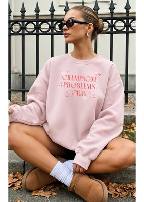 Perfectly Imperfect Designs Champagne Problems Club Crewneck