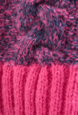 Cara and the Sky Jennie Cable High Neck Wide Sleeve Jumper in Denim Mix