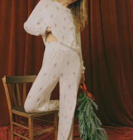 Z-Supply Dawn Smocked Pant in Champagne Print