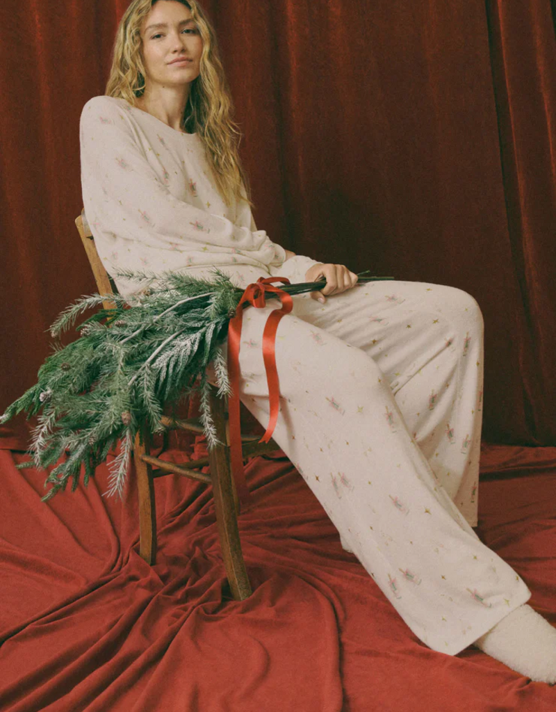 Z-Supply Dawn Smocked Pant in Champagne Print