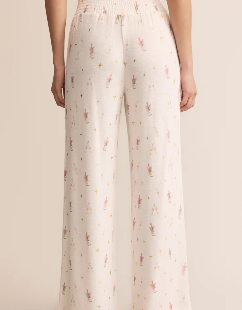Z-Supply Dawn Smocked Pant in Champagne Print
