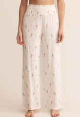 Z-Supply Dawn Smocked Pant in Champagne Print