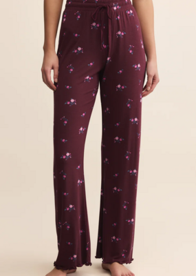Z-Supply At Ease Ditsy Pant in Merlot