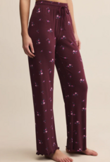 Z-Supply At Ease Ditsy Pant in Merlot