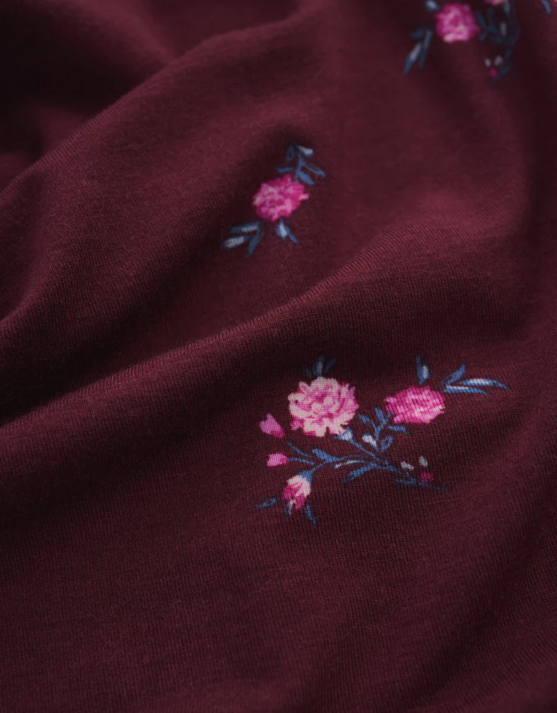 Z-Supply At Ease Ditsy Pant in Merlot