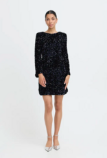 B.Young Paillet Velvet and Sequin Dress with Big Bow Detail