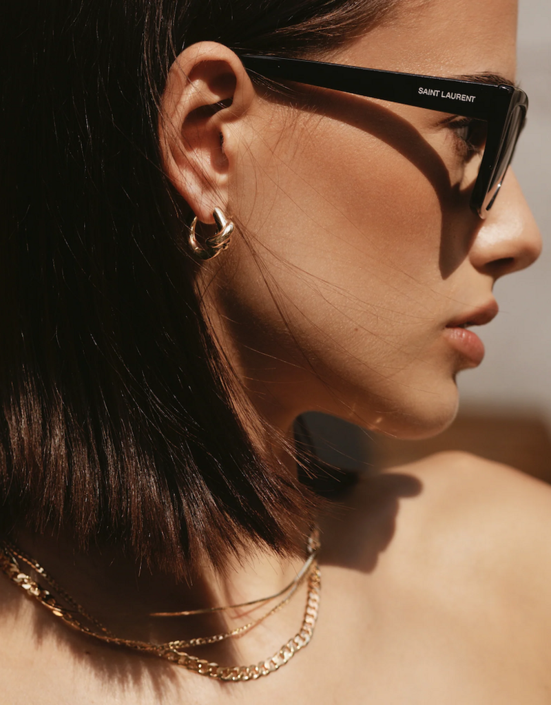 Leah Alexandra Gold Knot Hoop