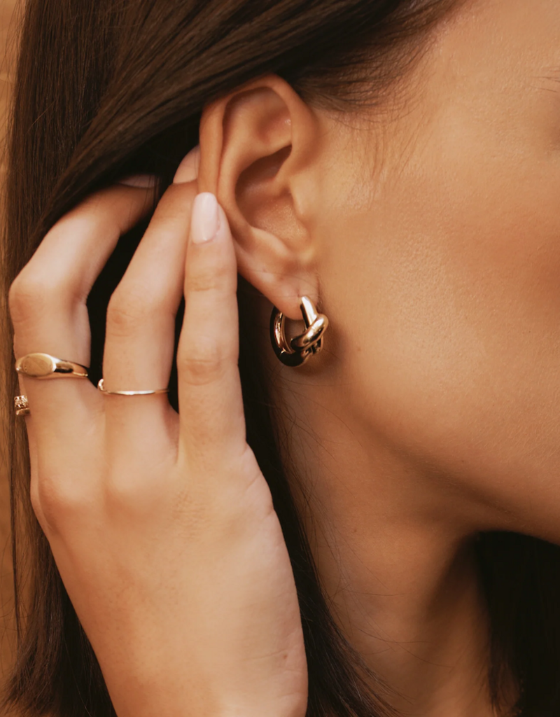 Leah Alexandra Gold Knot Hoop