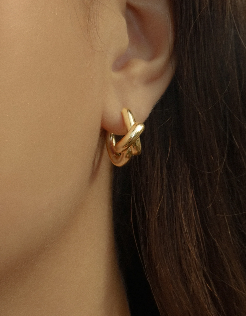 Leah Alexandra Gold Knot Hoop