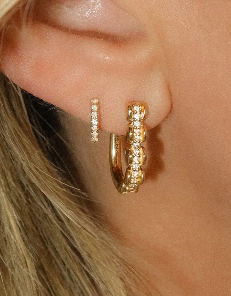 Leah Alexandra Gold Vermeil Aman Hoop