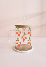 Mömy 17oz Glass Mug with Straw and Lid