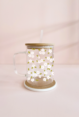 Mömy 17oz Glass Mug with Straw and Lid