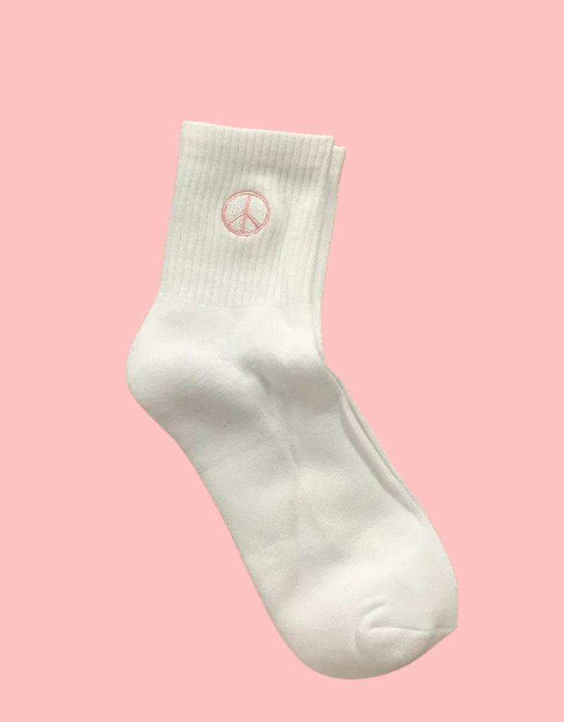 Brunette the Label Peace Sign Socks