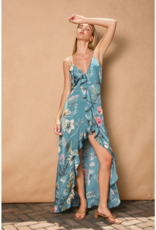 Dress Forum Palm Sky Asymmetrical Ruffle Maxi Dress