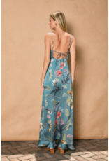 Dress Forum Palm Sky Asymmetrical Ruffle Maxi Dress