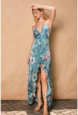 Dress Forum Palm Sky Asymmetrical Ruffle Maxi Dress