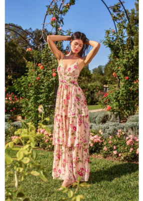 Dress Forum Sweet Emotion Ruched Ruffle Tiered Maxi Dress