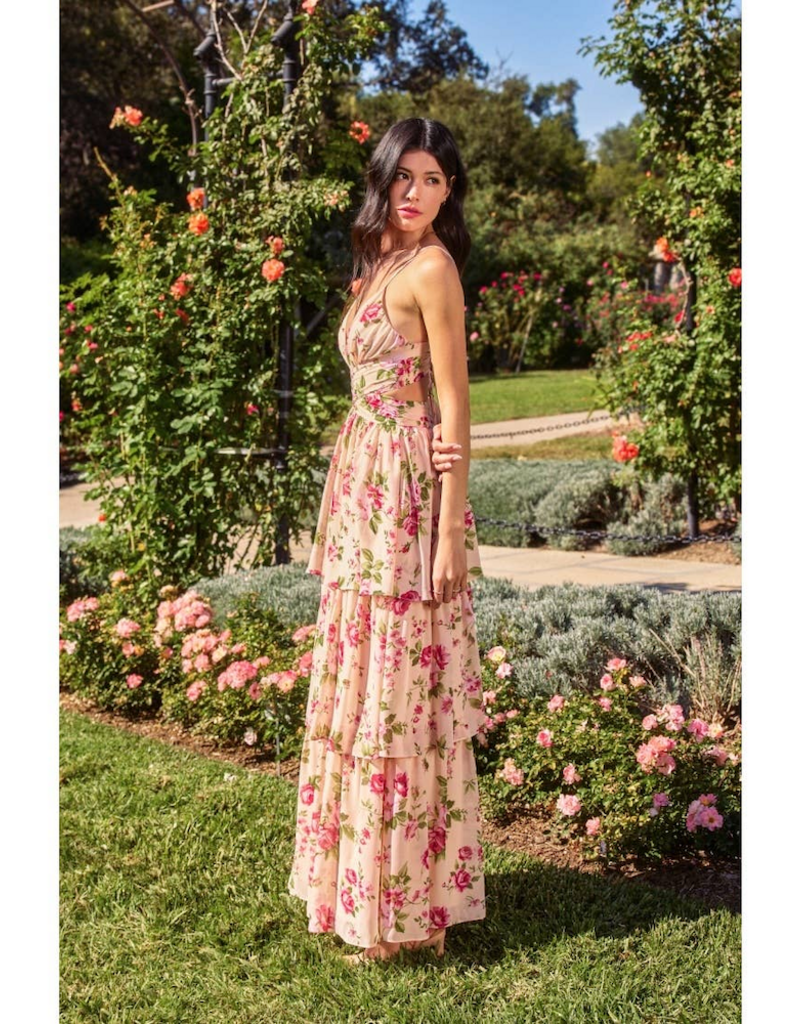 Dress Forum Sweet Emotion Ruched Ruffle Tiered Maxi Dress