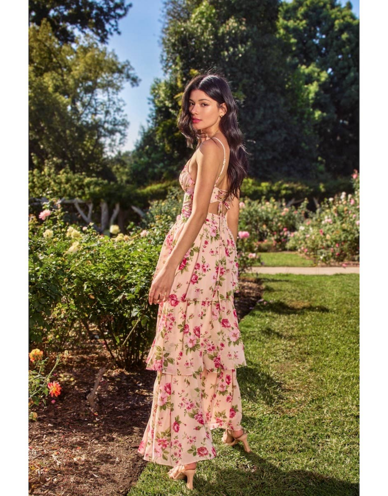 Dress Forum Sweet Emotion Ruched Ruffle Tiered Maxi Dress