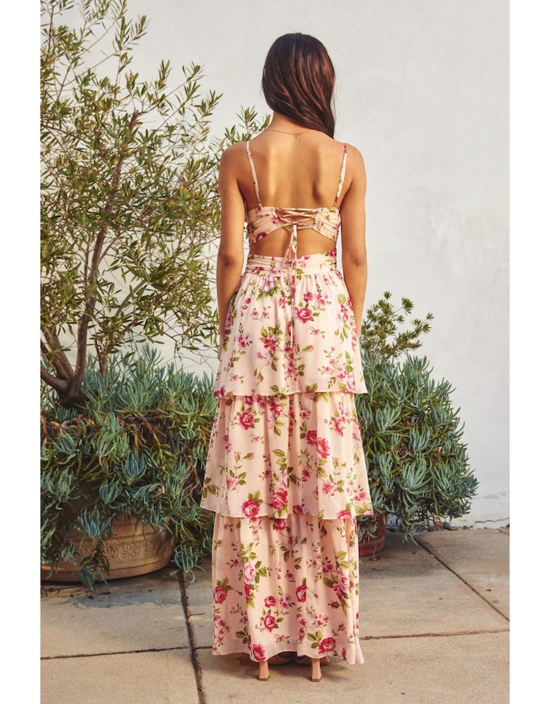 Dress Forum Sweet Emotion Ruched Ruffle Tiered Maxi Dress