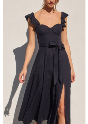 Dress Forum Heaven Sent Bustier Flutter Dress in Navy