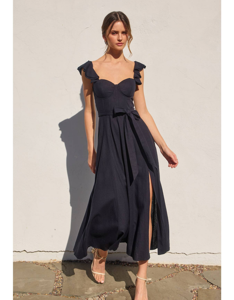 Dress Forum Heaven Sent Bustier Flutter Dress in Navy