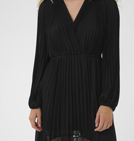 InWear Giselle Pleated Midi Dress with Sheer Panels