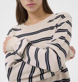 Part Two Yona Pullover in Dark Navy Stripe