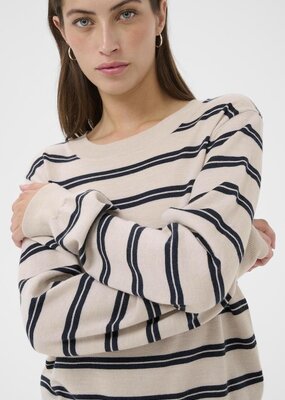 Part Two Yona Pullover in Dark Navy Stripe