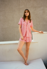 Z-Supply Rosie Gingham Short in Kiss Me Red