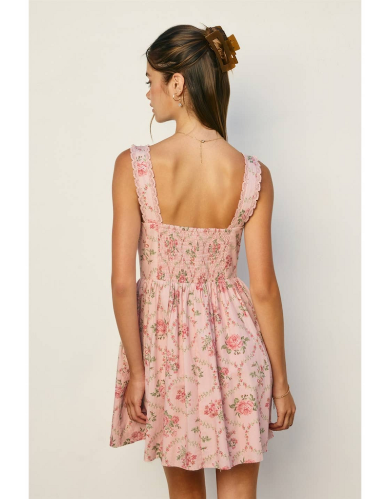 Dress Forum Cottage Charm Wide Strap Mini Dress in Romantic Garden