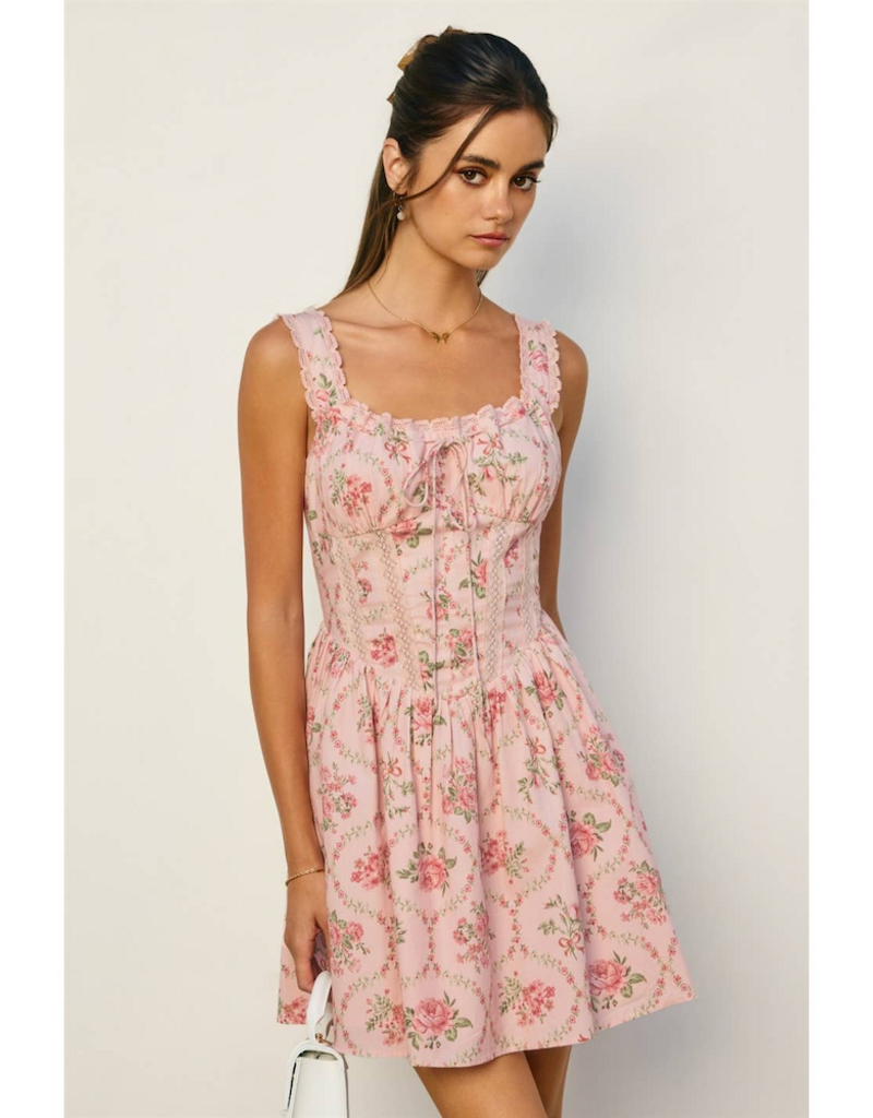 Dress Forum Cottage Charm Wide Strap Mini Dress in Romantic Garden