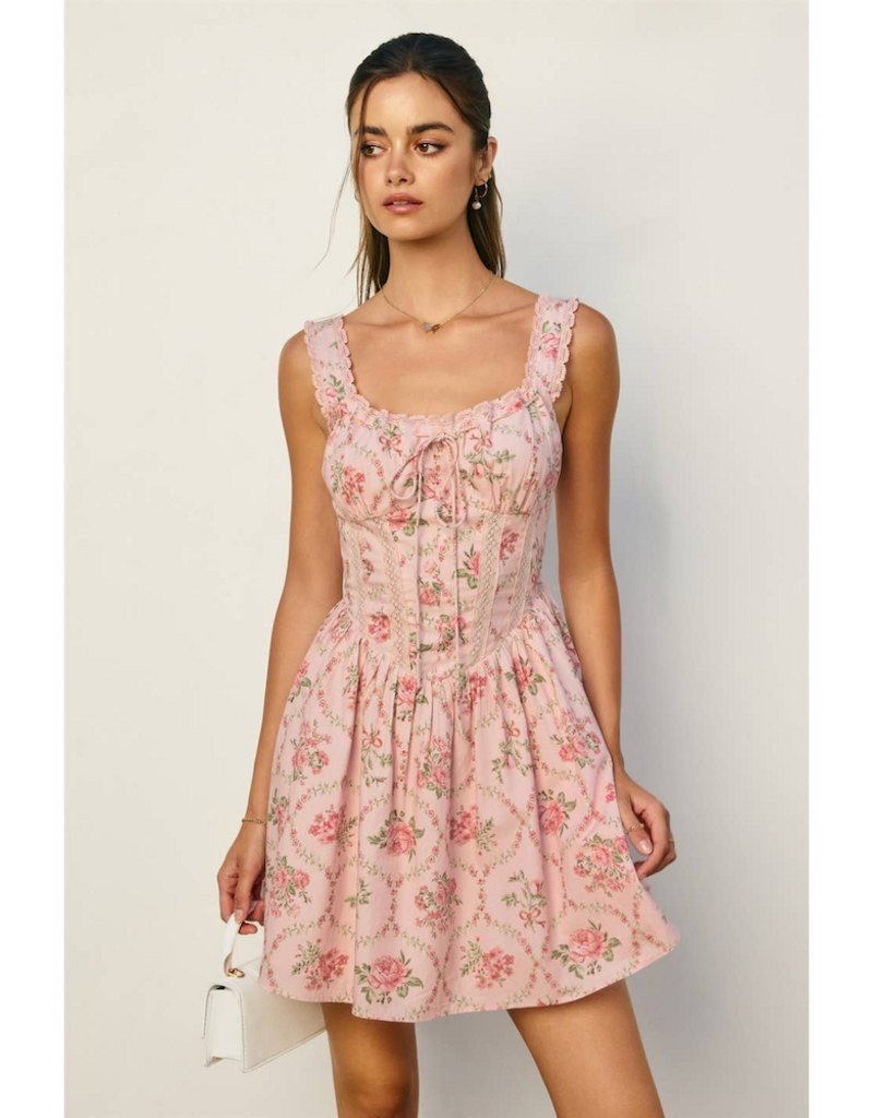 Dress Forum Cottage Charm Wide Strap Mini Dress in Romantic Garden