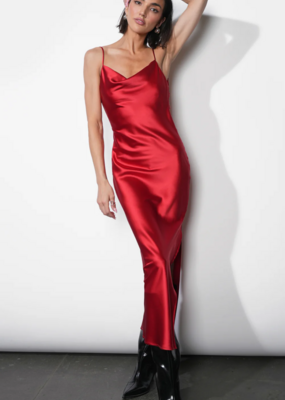 Greylin Isla Cowl Neck Satin Maxi *ONLY SMALL LEFT*