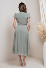 Soieblu Molly Midi Wrap Dress in Dusty Sage
