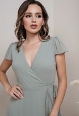 Soieblu Molly Midi Wrap Dress in Dusty Sage