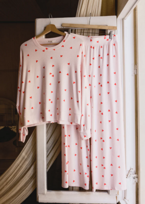 Z-Supply Luxe Heart Pant in Pink Marshmallow